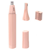 Rechargeable Battery Powered 2 in 1 Electric Eyebrow Trimmer Nose Hair Razor Remover for Lady