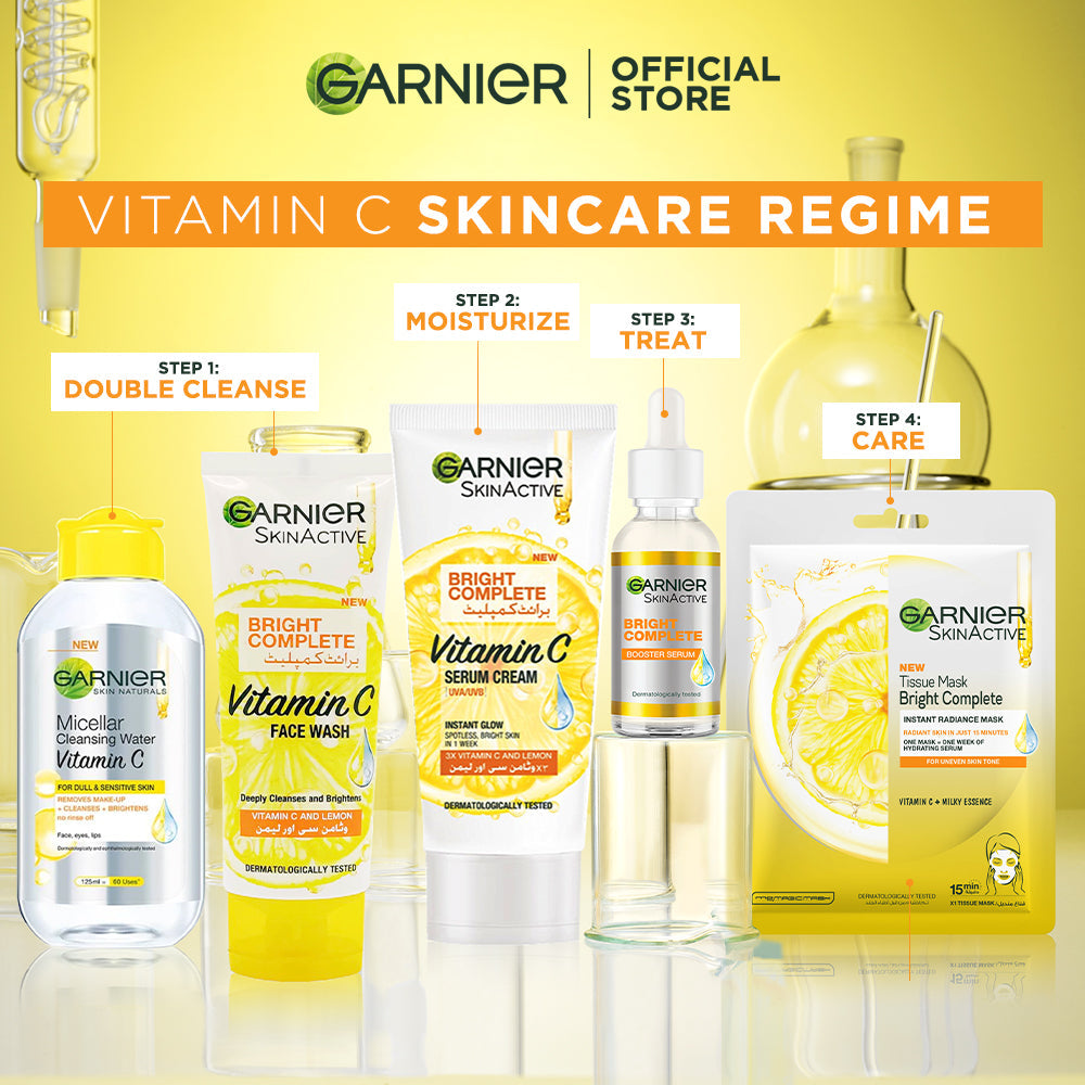 Garnier Skin Active Bright Complete Vitamin C Booster Serum 30 Ml - Contains Niacinamide