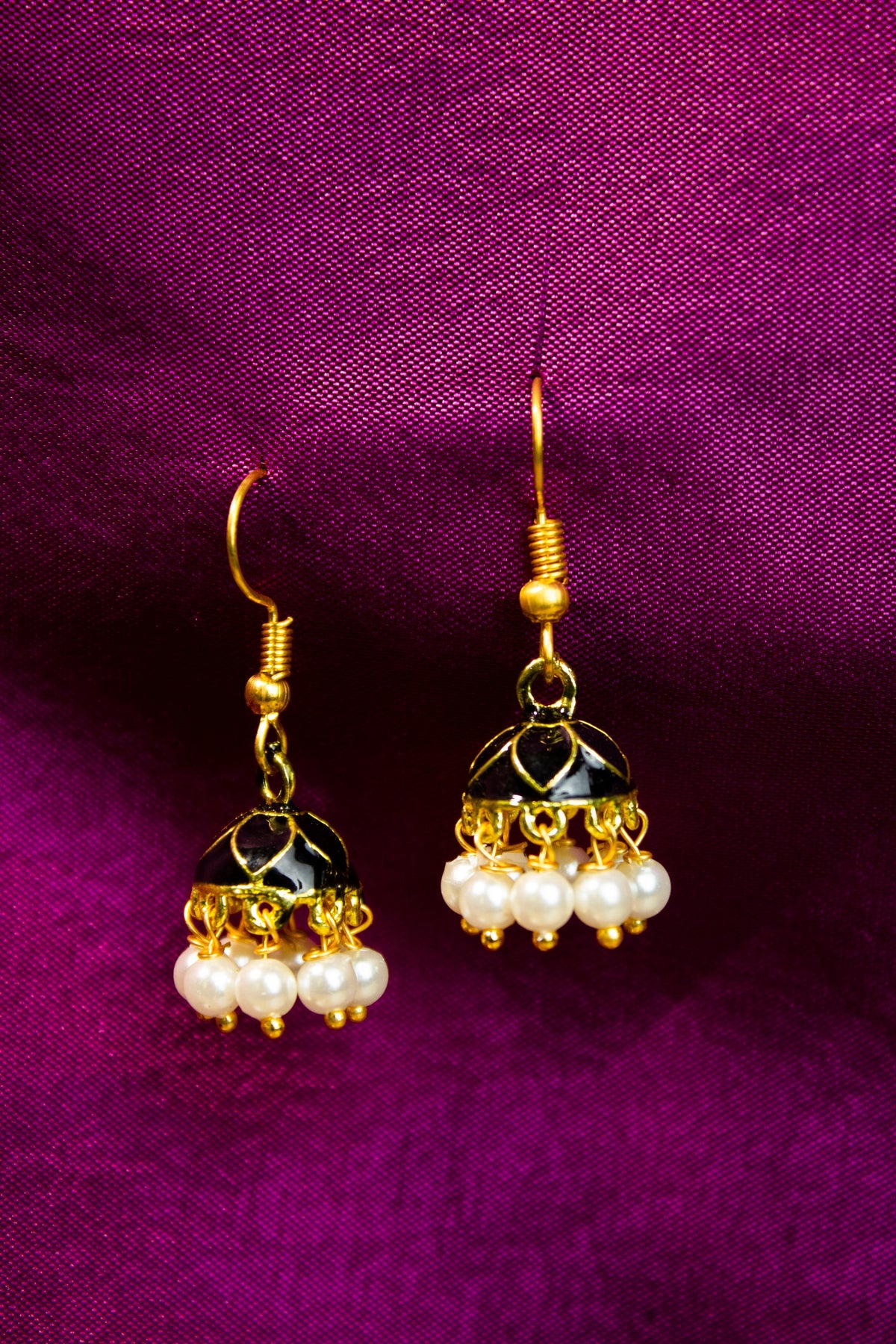 Antique Jhumka Series - White Pearls