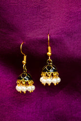 Antique Jhumka Series - White Pearls